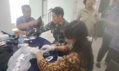 Kodim Klungkung Bersinergi dengan Puskesmas Gelar Posbindu